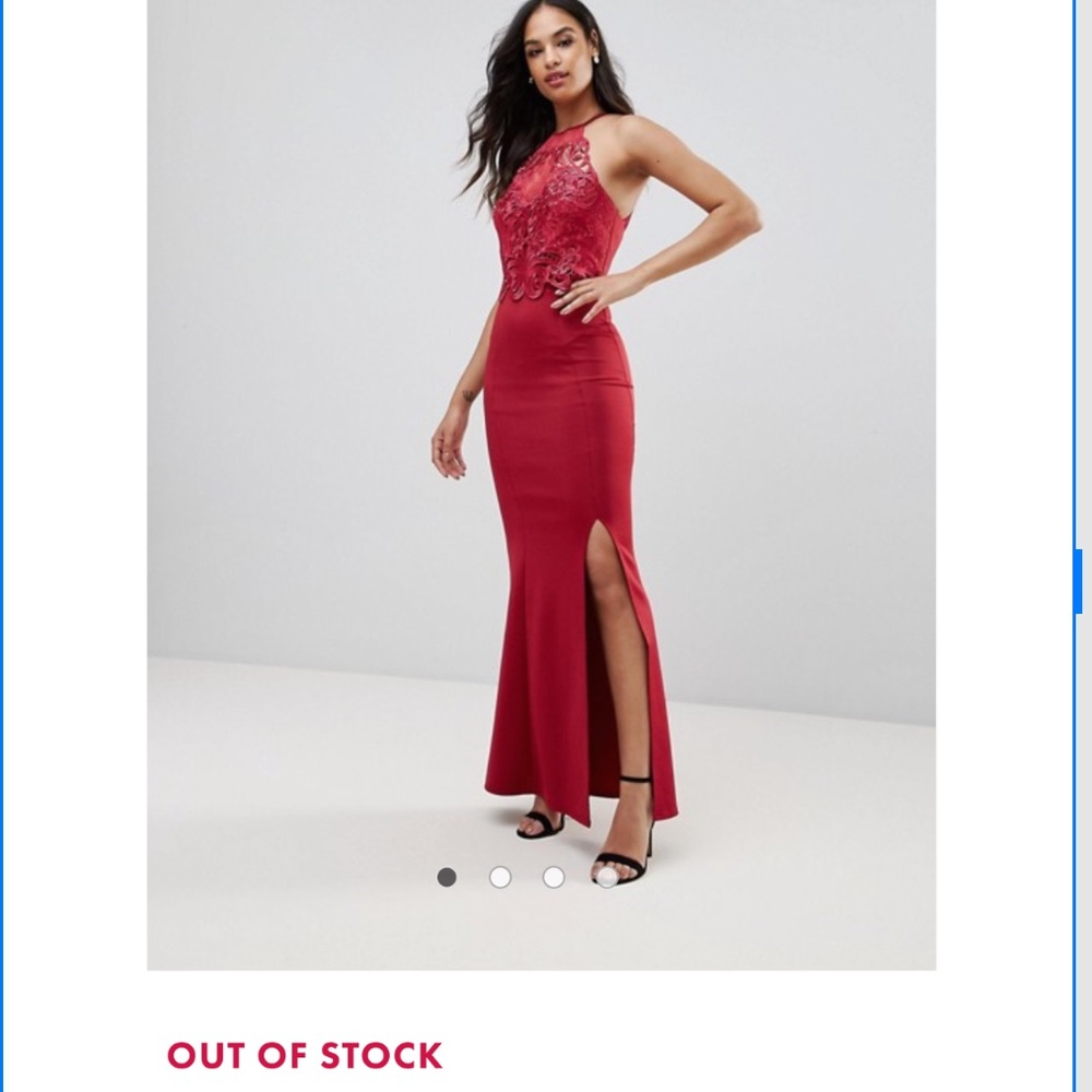 🛑❌ SOLD❌🛑Red lace fishtail Occasion Dress🔥🔥 - Picture 6 of 7
